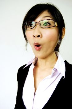 office lady get shocked 