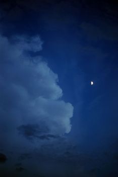 night time clouds with the glow of the moon