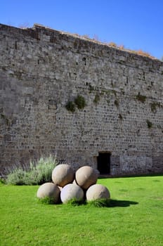 Travel photography: Old town: ancient Rhodes fortress, island of Rhodes, Greece