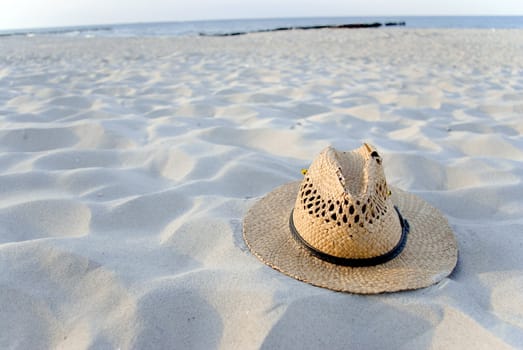 lonley hat on the beach