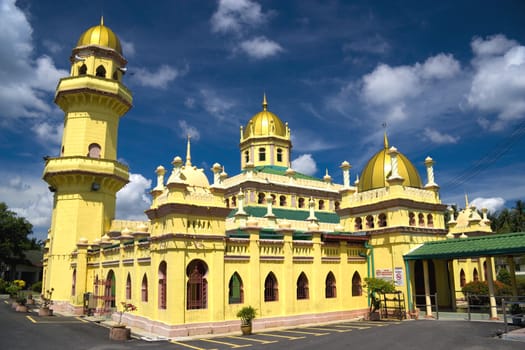 Over a century old Sultan Alaeddin Mosque, located at the old royal town of Jugra, Selangor, Malaysia.