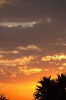 Beautifully Dramatic Sunrise or Sunset with Clouds.