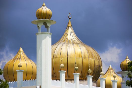 Image of Sultan Ahmad Shah Mosque, located at Pekan, Pahang, Malaysia.