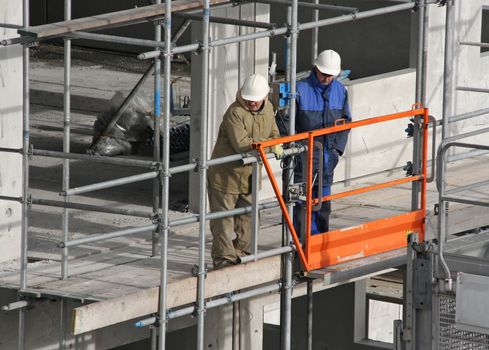 Foremen at a construction site