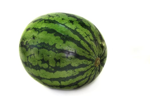 a fresh watermelon on white background