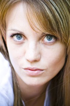 beautiful young woman outdoor portrait