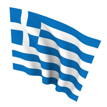 Beautiful flag on a white background
