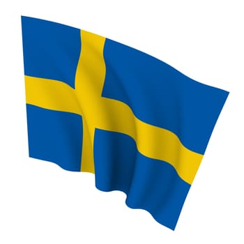 Beautiful flag on a white background