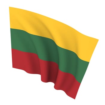Beautiful flag on a white background
