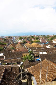 Image of rooftops of houses at Yogyakarta, Indonesia. 