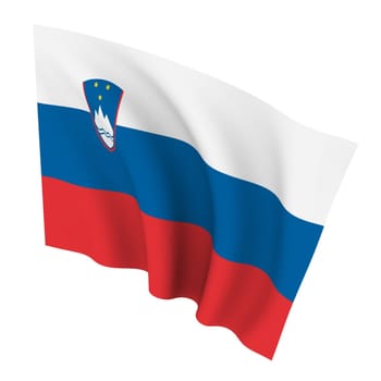 Beautiful flag on a white background