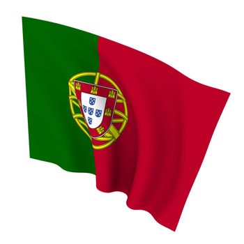 Beautiful flag on a white background