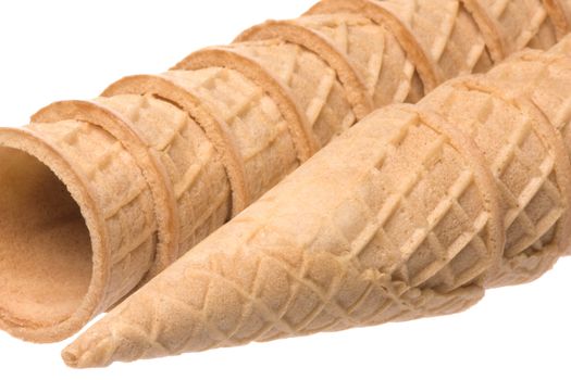 Isolated image of ice cream cones.