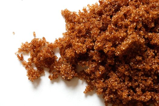 Soft brown sugar on a background