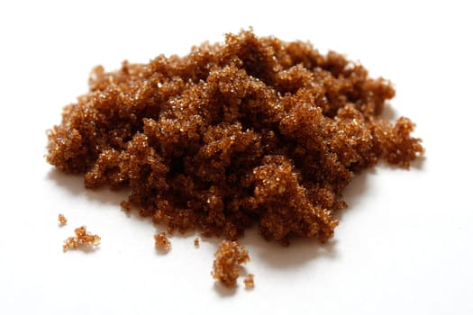 Soft brown sugar on a background