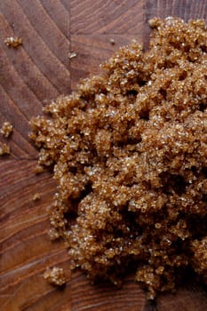 Soft brown sugar on a background