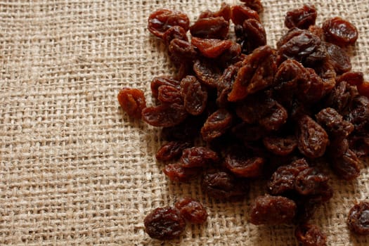 Raisins on a textured background