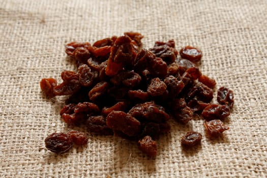 Raisins on a textured background