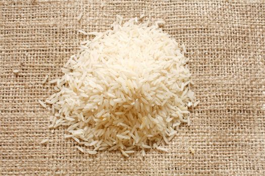 Basmati rice in a heap