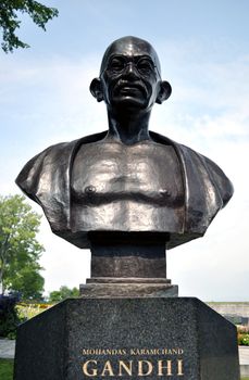 Monument to Mahatma Gandhi in Quebec City.