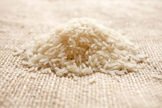 Jasmine rice on a extile surface