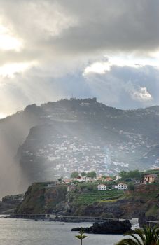 Small village on Madeira Island in Atlantic Ocean