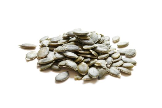 Pumpkin seeds on an isolated bg