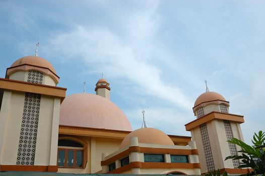 masjid tower that build with arabic decorative style