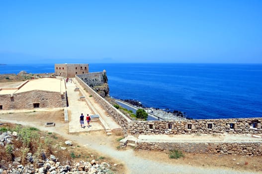 Travel photography: medieval fortress in Crete, Greece