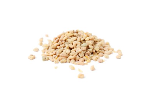 Fenugreek seeds isolated on white