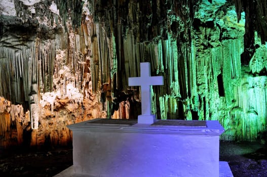 Travel photography: Impressive Melidoni cave in Crete, Greece