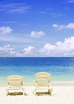 concept photo of beach with chair

