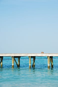 photo of a wooden bridge used for boat transportation