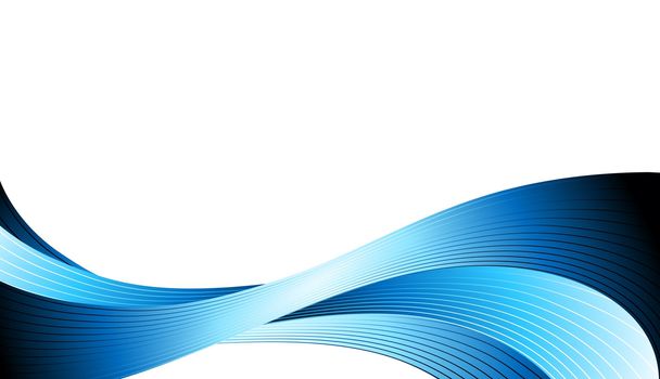 illustration of a abstract blue wave background