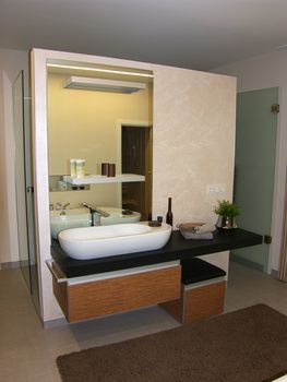  Interior of a bathroom in new house
