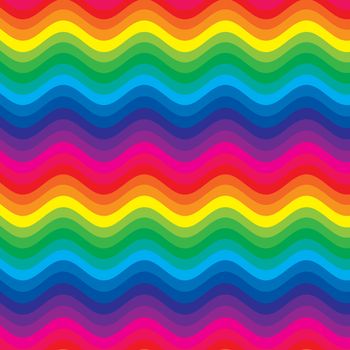 Computer generated colorful rainbow waves 