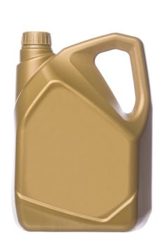 Isolated image of an engine oil can.