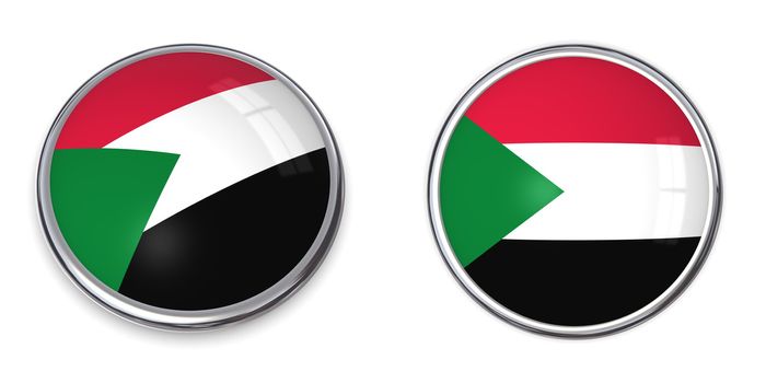 button style banner in 3D of Sudan