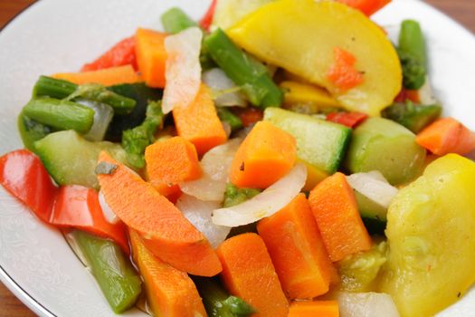 Closeup of mixed vegetables