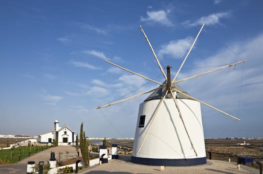 Old windmill in Castro Marim, Algarve, Porugal