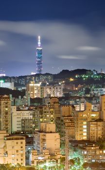 It is a beautiful night scene in Taipei.