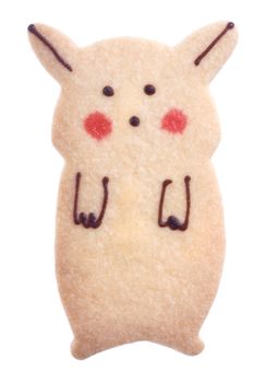 Isolated image of an animal shaped biscuit.