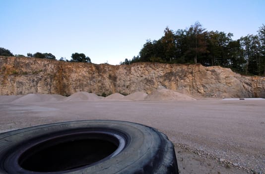 Views of a stone quarry in south western Germany