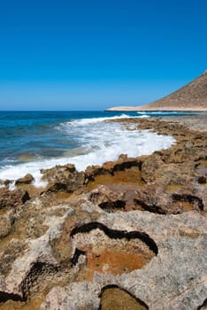 Coast line of beautiful crete at Stavros