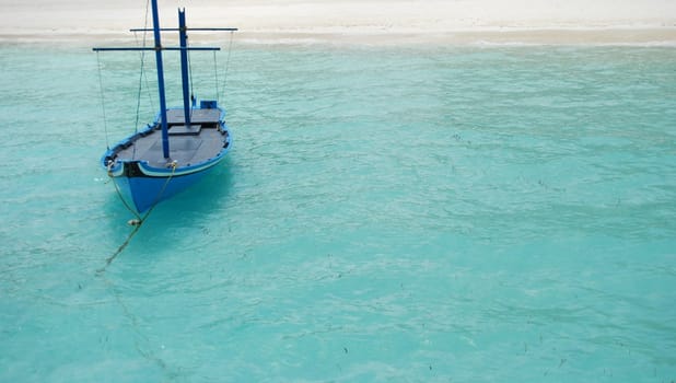 close up photo of a typical boat on Maldivian Island