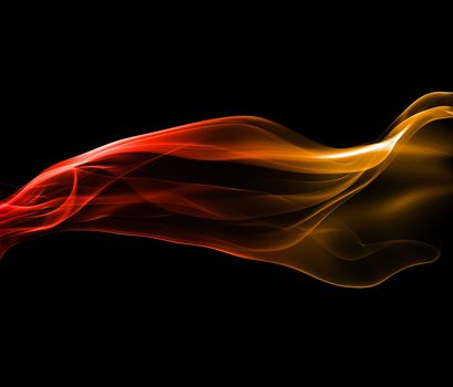 Fiery red and yellow abstract smoke background