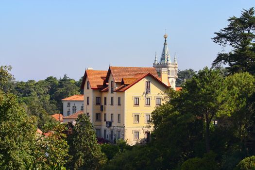  baroque tower castle of sintra's city hall