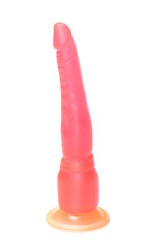 Pink sexl toy isolated on a white background.