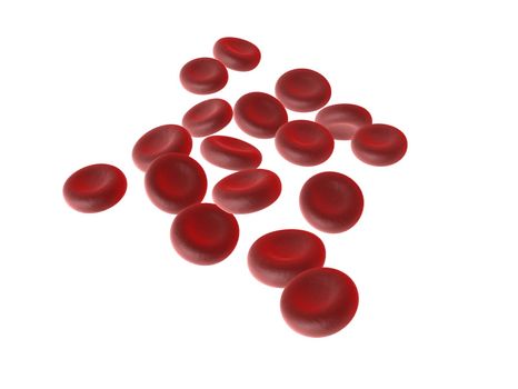 3d rendered illustration of many red blood cells