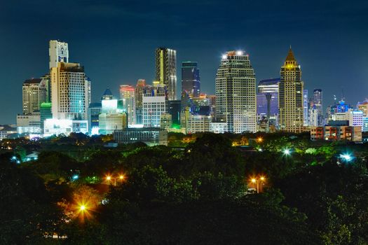 Shining lights of nighttime metropolis - the landscape